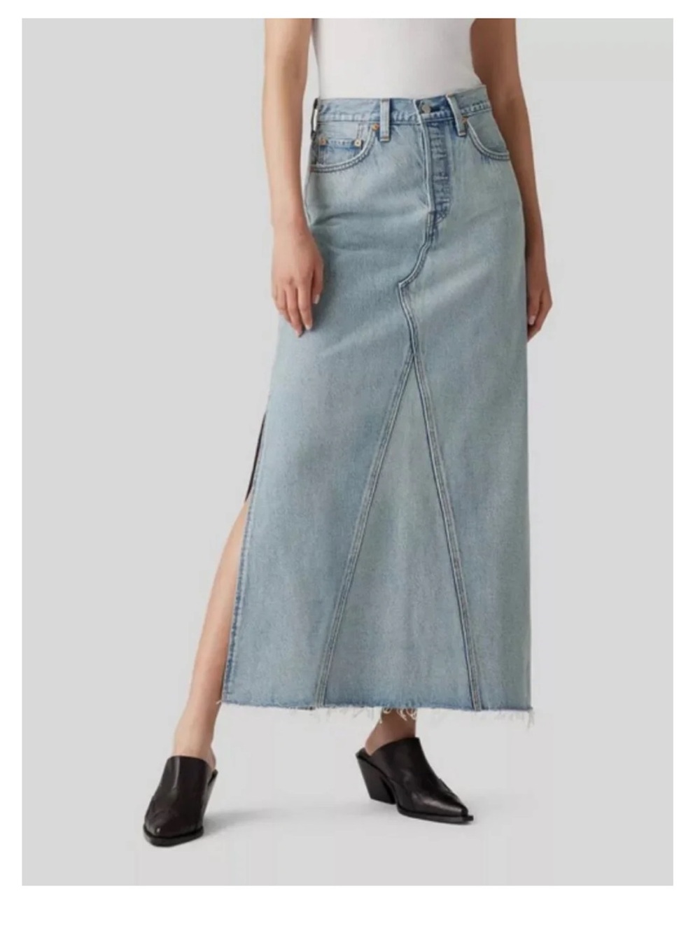 Levi's Women's Iconic Maxi Skirt - Not In The Mood Side Slit Size 24
